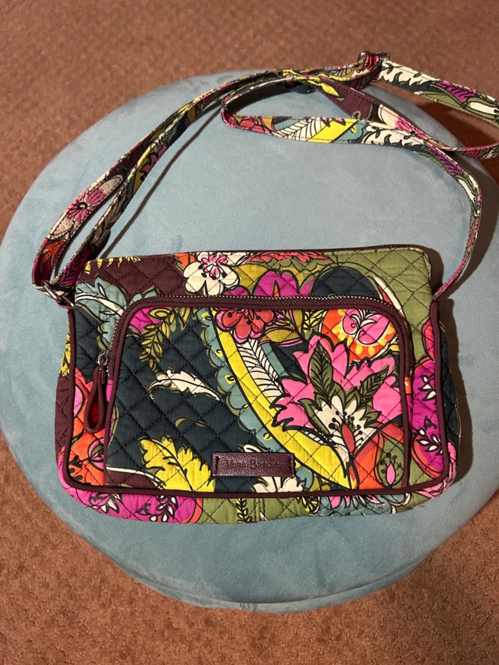 Vera Bradley Quilted Floral Crossbody - Pink, Yellow, Green, Blue